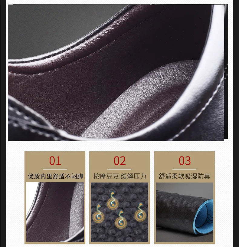 Men's New Business Leather Shoes Soft Soled Work Footwear Outdoor Non Slip Formal Shoes Fashion Casual Male Shoes Zapatos Homme