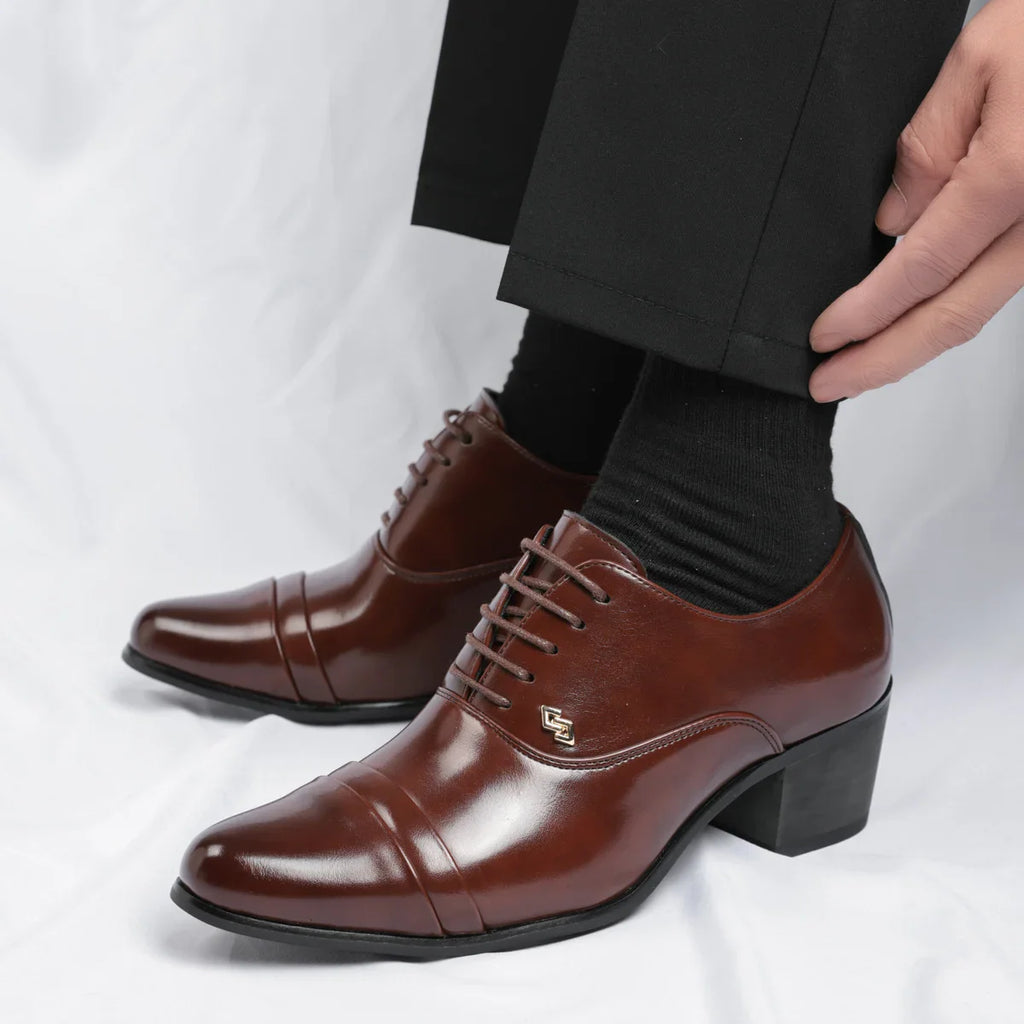 Trendy Men's Casual Black Brown Lace Up Oxford Cuban Shoes Gentleman Business Flats Dress Homecoming Footwear Zapatos Hombre
