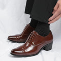 Trendy Men's Casual Black Brown Lace Up Oxford Cuban Shoes Gentleman Business Flats Dress Homecoming Footwear Zapatos Hombre