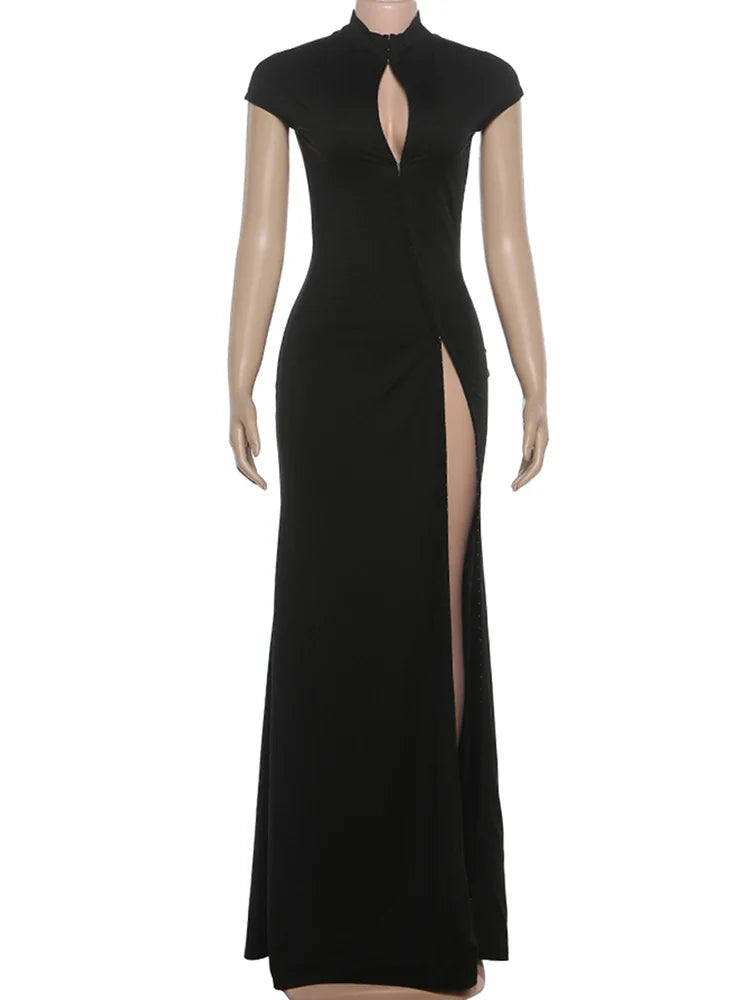 Coquette Elegant Dress Women Irregular Single Breasted Shoulder Wrapped Sexy Stretch Skinny Prom Club Party Bodycon
