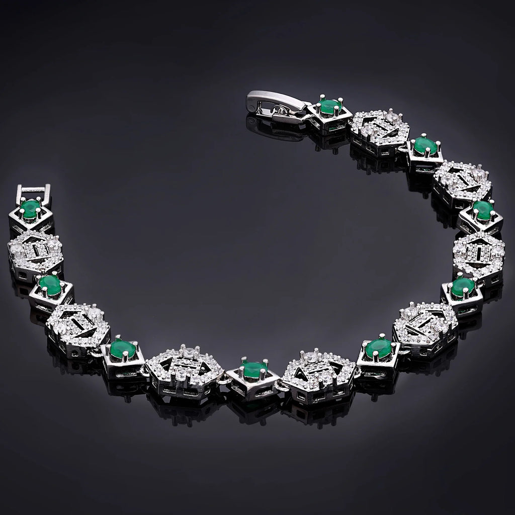2023 Hot Square Sweater Chain 4-Piece Long Necklace Set Crystal Cubic zirconia Dubai Nigeria Wedding Accessories