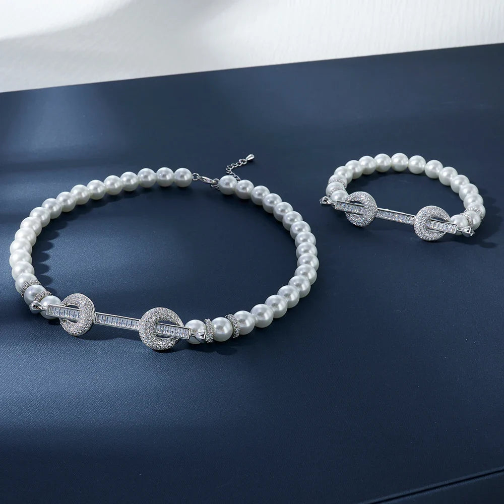 015810 Beaded Choker for Women Color Natural Stone Necklace Set Daily Wear Ceremony Engament Cocktail Party Jewelry Accessories