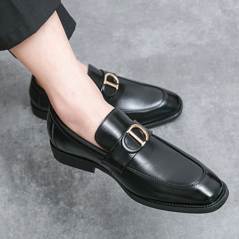 Men Loafers PU Low Heel Professional Classic Comfortable Business Men Shoes Size 38-46