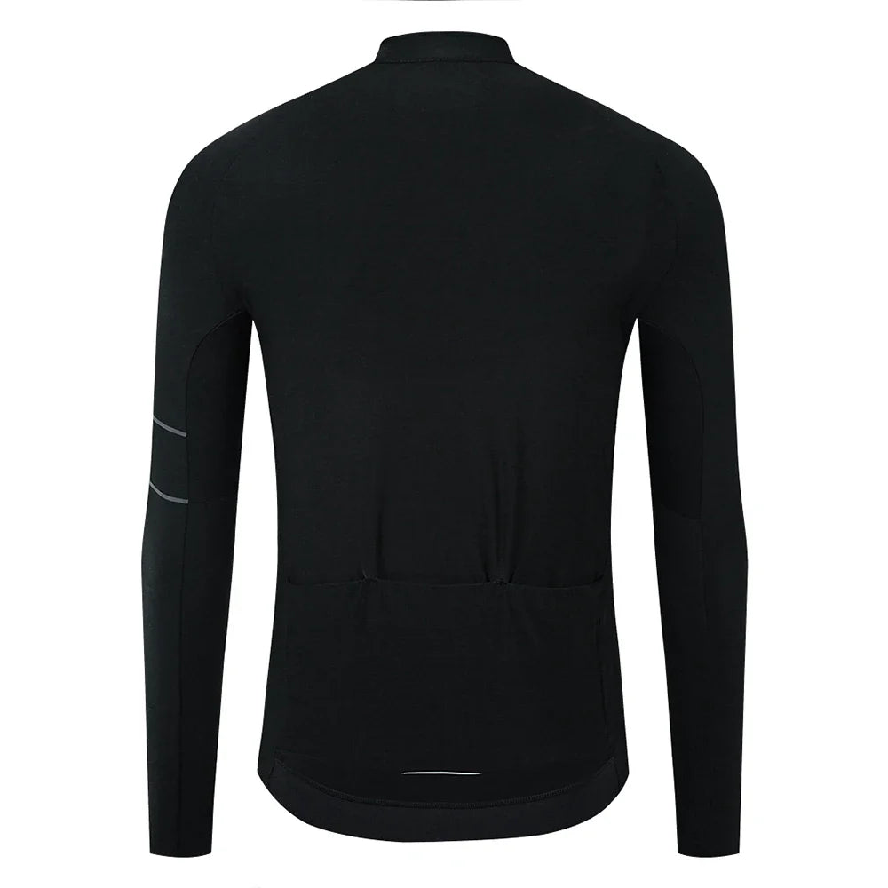 Cycling Jersey 10-20°C Autumn Long Sleeve Road Bike Clothes Thermal Fleece Warmth  MTB Bicycle Jersey