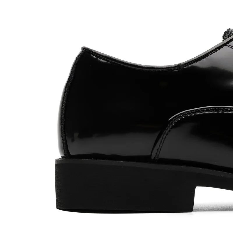 Men's Dress Shoes Size 38-46 Fashion Man Pointed Toe Oxford Shoes Lace-Up Brogue Footwear Buckle Business Wedding Shoes Sneakers