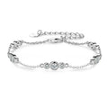 2024 New 18k Gold Plated Bracelet 925 Silver Chain 2mm D Color Bezel Moissanite Bracelets Fashion Women's Jewelry Gifts