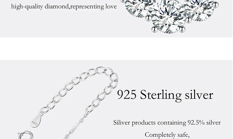 0.66CT Full Moissanite Necklace for Women S925 Pure Silver Moon Design Laboratory Diamond Pendant Fashion Luxury Jewelry