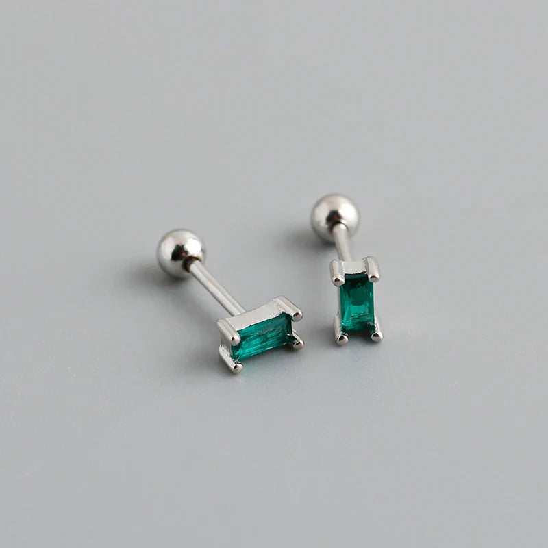 925 Sterling Silver Fashion Korean Petal Screw Bead Stud Earrings for Women Charm Ear Bone Piercing Jewelry Accessories