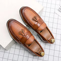 Men's Dress Shoes High Quality Brogues Casual Business Leather Shoes Social Party Leather Loafers Male Tassel Wedding Shoes