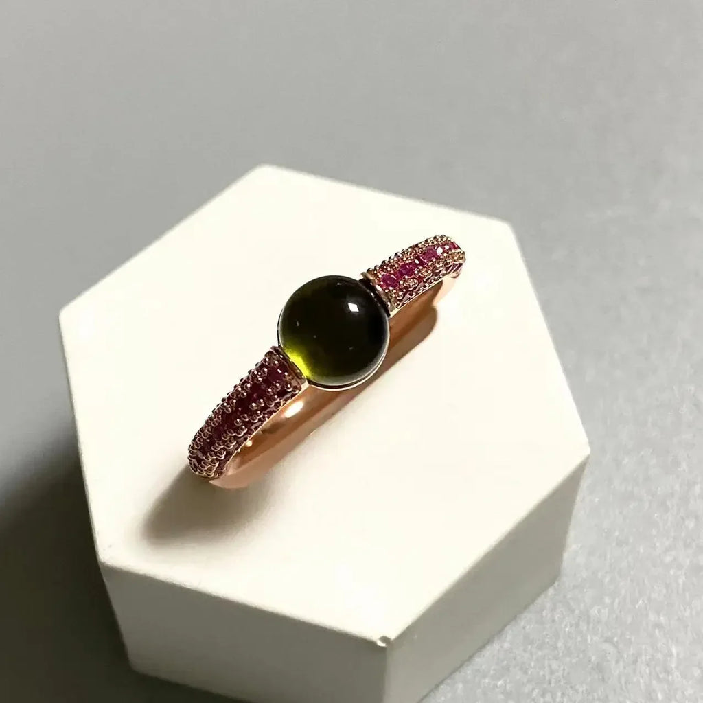 6mm Round Candy Style Ring for Women 33 Colors Purple Zircon Crystal Inlay Jewelry Birthday Gift