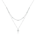 925 Sterling Silver Heart Pendant Necklace for Women Gold Double Layer Choker Female Fine Jewelry BSN168