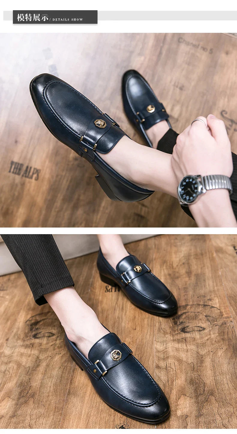 Luxury Men's Brown Dress Shoes 2025 Brand Oxford Shoes Man Social Casual Business Shoes Men Wedding Leather Shoe Zapatillas Male