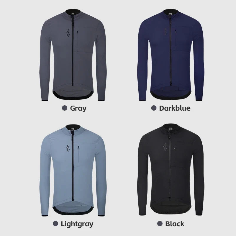 Men's Cycling Jacket 10-20°C Waterproof Windproof Bicycle Windbreaker Warmth Fleece Road Bike Jacket Cycling Clothing