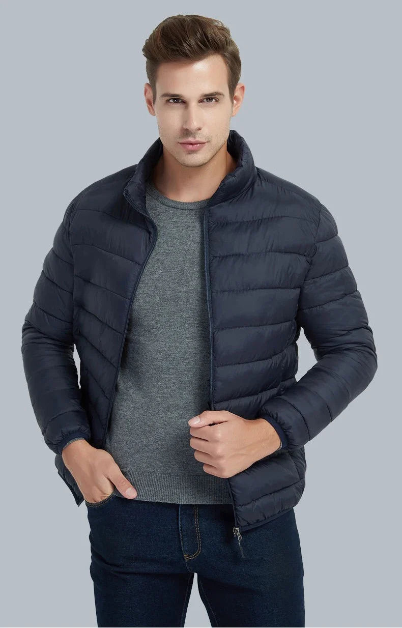 Spring Autumn Men Women With Embroidery Zipper Sleeveless Vest Front Light Thin Hooded Down Long sleeves Jacket Warm Windproof