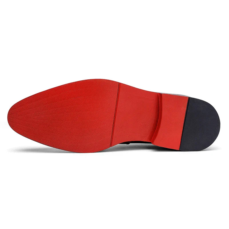Italian brand mens Loafers Men's brown daily soft sole red sole patent leather shoes Outdoor business dress shoes big size：38-48