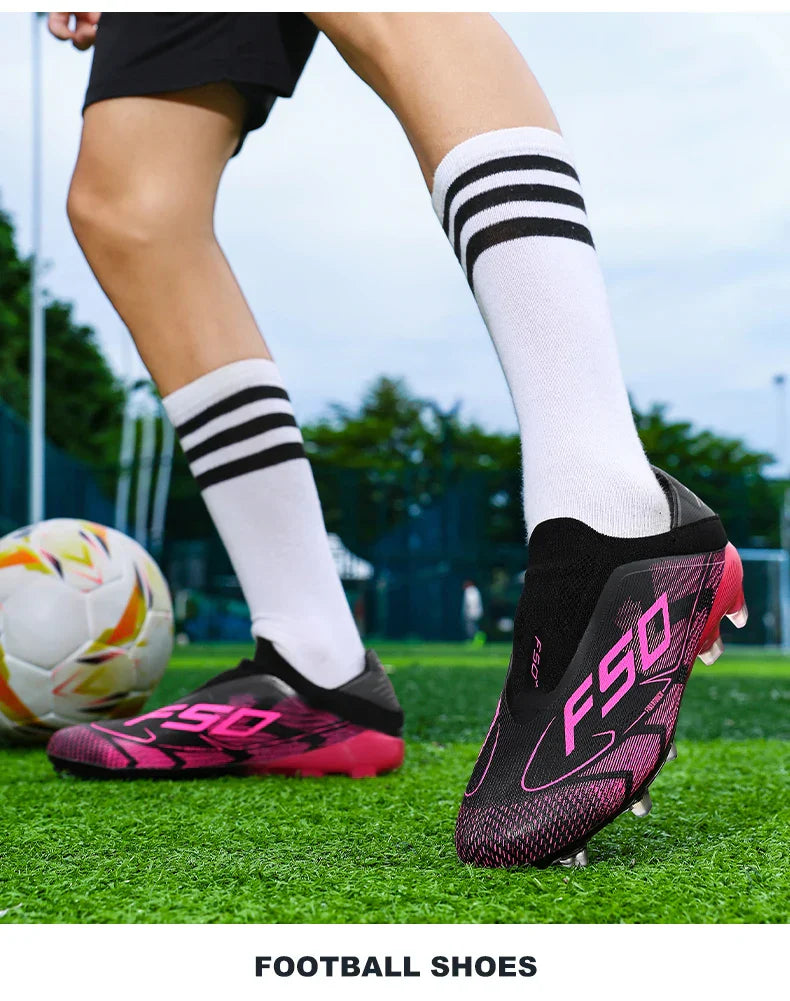 New Men Soccer Shoes Match Football Boots Non-Slip Boys High-quality Outdoor Sneakers Grass Cleats Hot-selling High-top Light