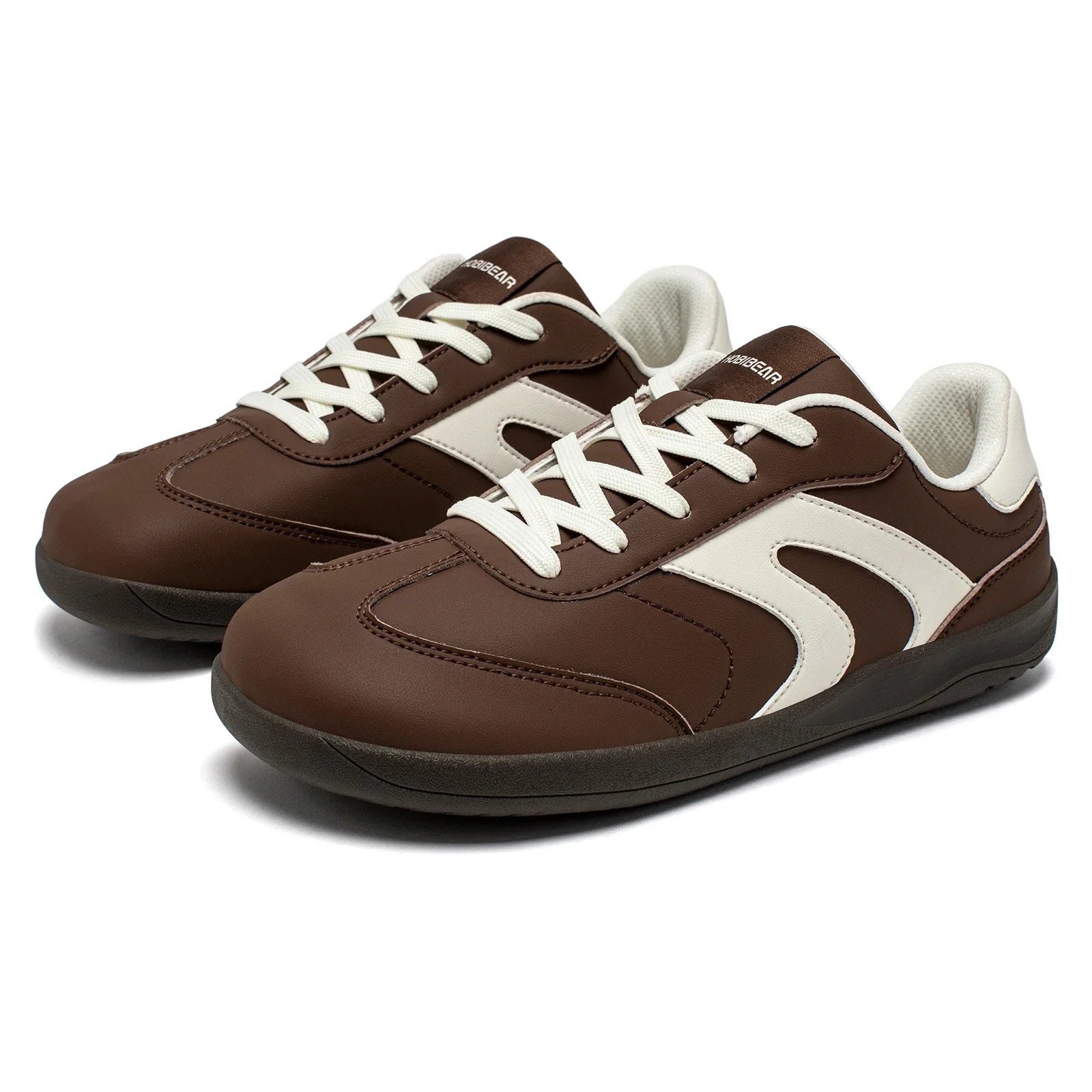 Wide Toe Shoes Unisex Artificial Leather Barefoot Sneakers Casual Retro Zero Drop Shoes for Women Men