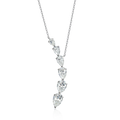 7.6ct Pear Cut Moissanite Pandent Necklaces for Women 925 Sterling Silver 18k Plated Gradient Gemstone Wedding Necklace