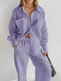 Pant Set with Pockets Long Sleeves for Women