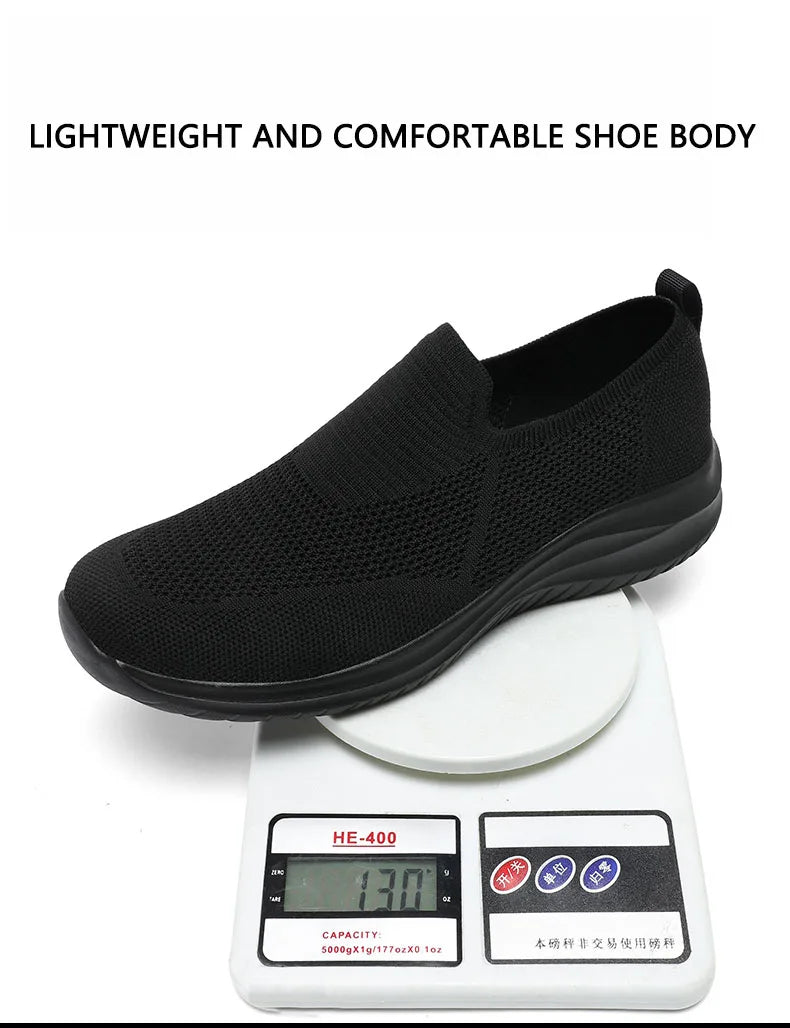 Men's Vulcanized Shoes Fashion Breathable Outdoor Mesh Casual Sneakers Lightweight Comfortable Men Tenis Masculino Walking Shoes