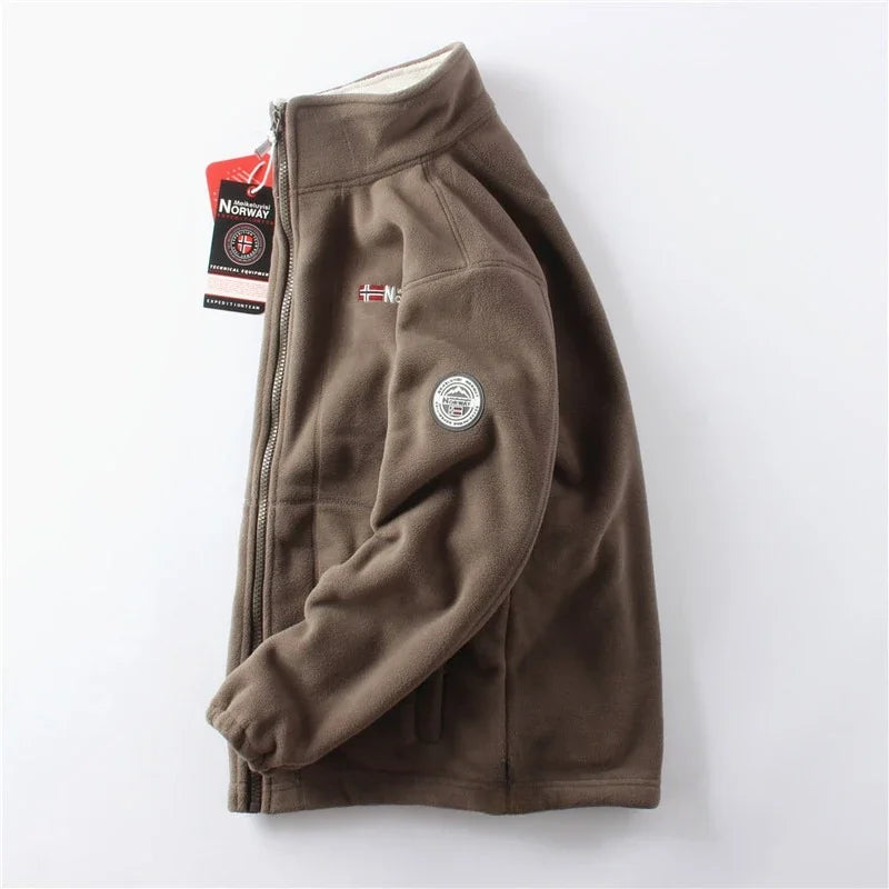 Thickened Double - Sided Polar Fleece Jacket for Men | Autumn/Winter Warm Casual Loose Fit Big Size Coat