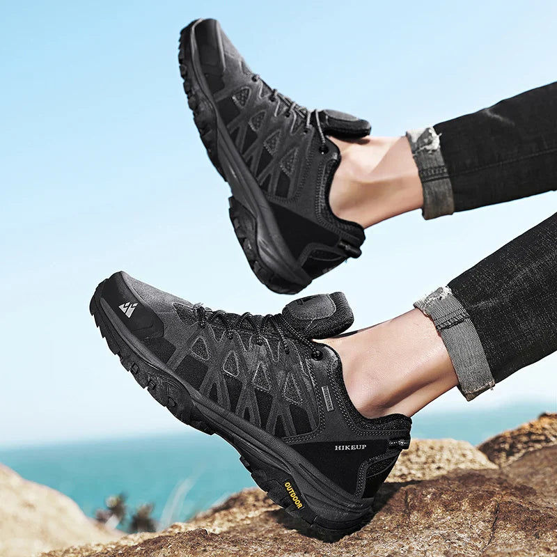 New Arrival Mens Hiking Shoes Breathable Lace Up Trekking Male Cushioning Outdoor Climbing Tourism Sneakers for Men