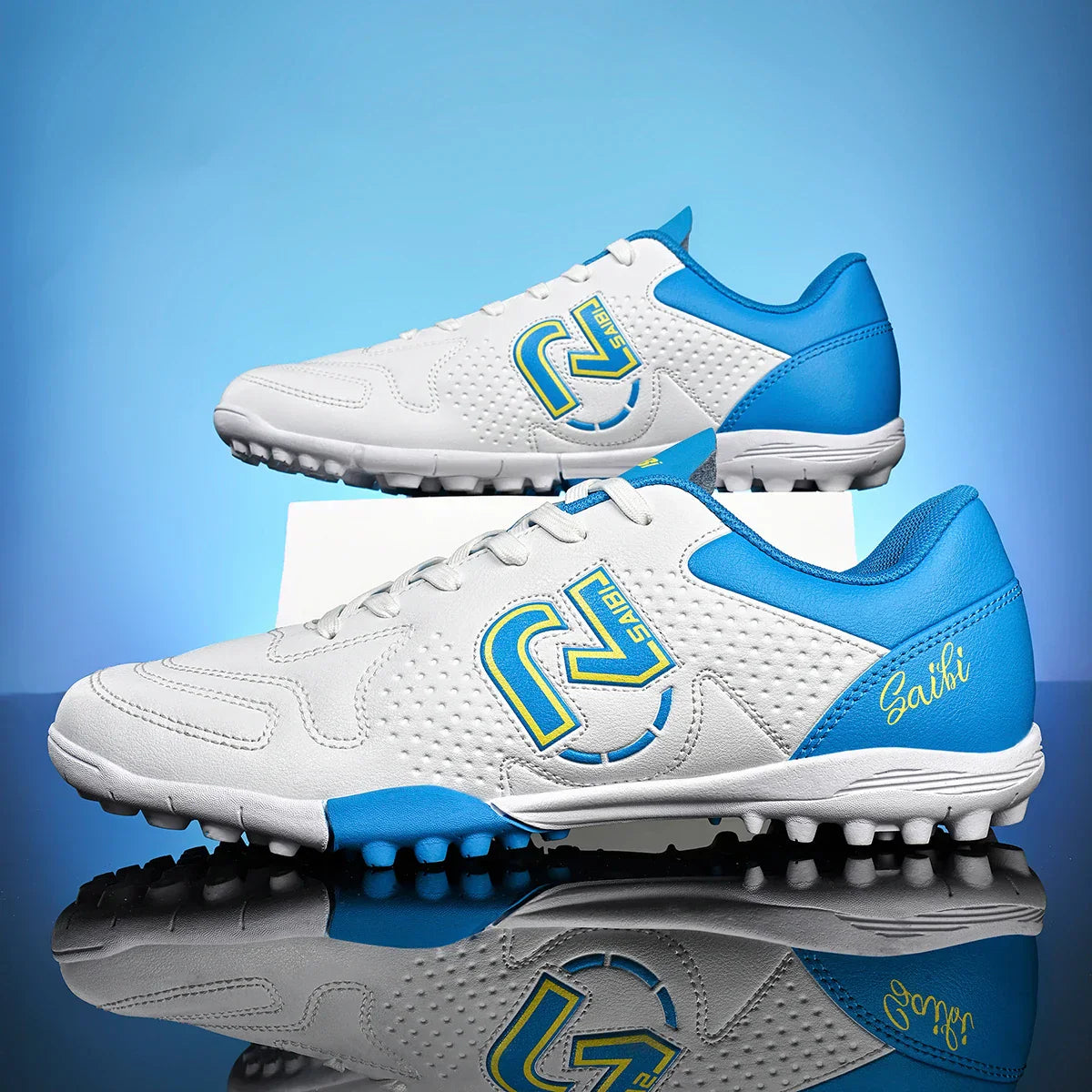TF Turf Football Boots PU Fabric Stitching Upper Rubber Non-slip Outsole Durable Boys Girls Teenager Outdoor Footwear