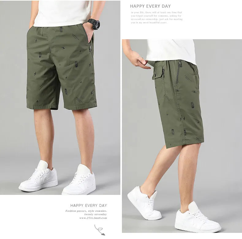 Men Light Weight Beach Shorts Summer Casual Sweat Shorts Baggy Sports Wide Leg Print Gym Running Shorts