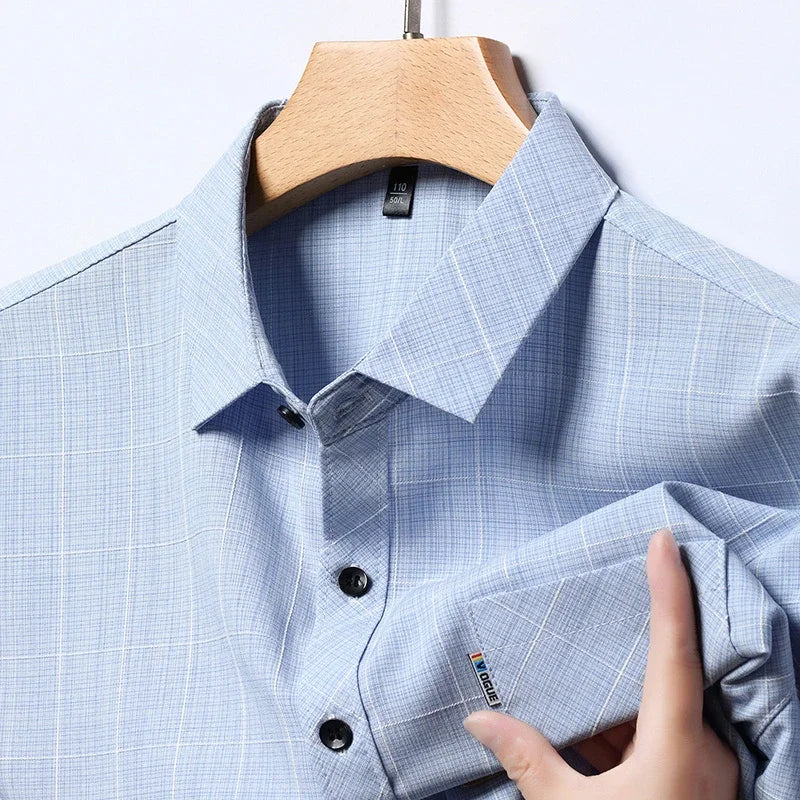 Men's Business Casual Short Sleeved Printed Shirt