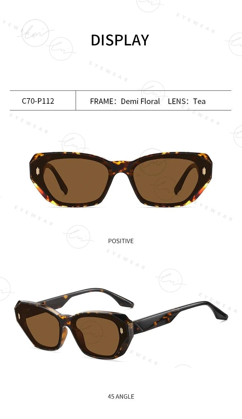 2024 Trending Cat Eye Polarized Sunglasses For Women Fashion TR90 Ladies Eyewear UV400 High Quality Gafas de sol