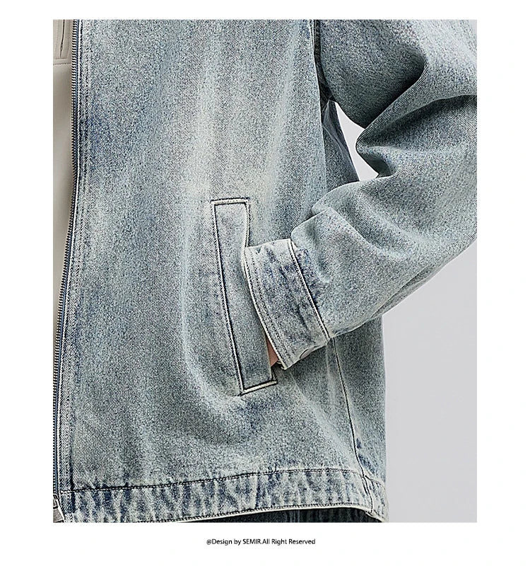 Jacket Men Vintage Denim Jacket Clothes 2025 New Spring Top Fashionable Trendy Versatile Denim Jacket