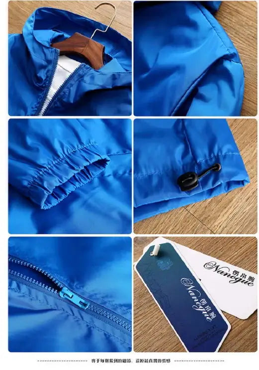 2024 New Men's Jacket High Quality FBI Printed Outdoor Sports Jacket Spring Hooded Windproof Fashion Casual Brand Sports Jacket