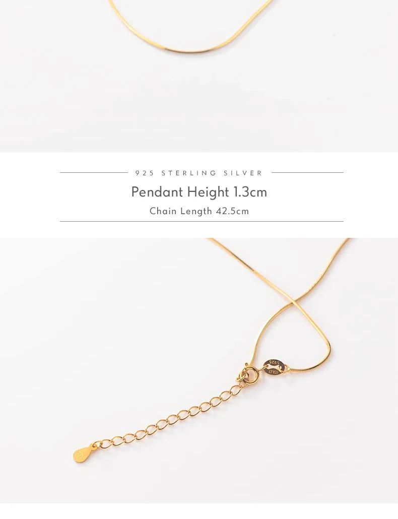 Classic Basic Chain 100% 925 Sterling Silver Lobster Clasp Adjustable Necklace for Women Snake Bone Chain Fine Jewelry