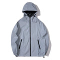 مقاس جديد جاكيتات عاكسة ليلية قماش مزدوج سترة واقية من الرياح بغطاء للرأس للرجال راقص الهيب هوب معاطف بسحاب مقاومة للماء ملابس خارجية