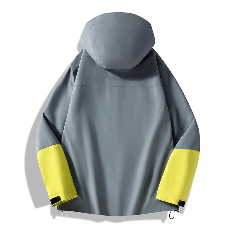 Unisex Waterproof Softshell Jacket Hiking Camping Climbing Trekking Hooded Windbreaker Casual Sporty Rain Coat Men Women