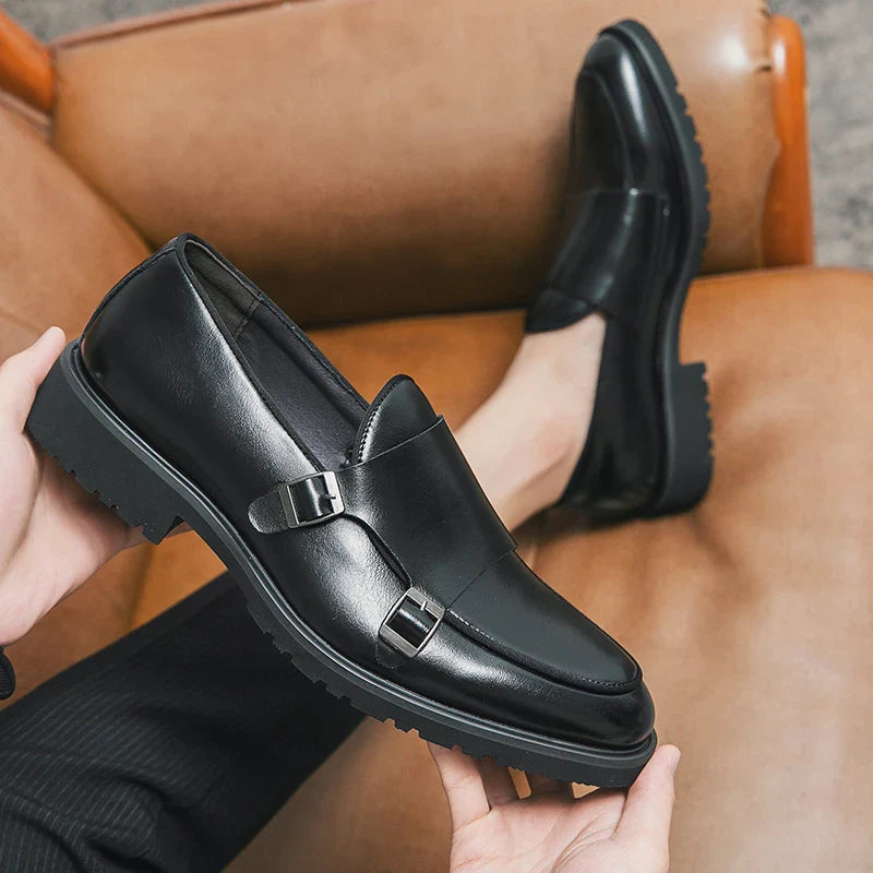 2026 Man Split Leather Shoes Rubber Sole Man Business Office Male Dress Lether Shoes Genuine Leather Wedding Party Shoes Plus 46