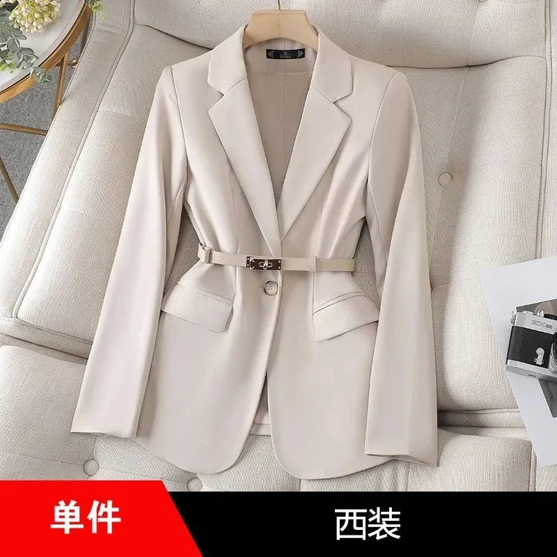 Women's Suit Jacket 2025 Spring Autumn Temperament Cultivate Oneself Ladies Blazer Coat Fashion Trend Versatile Lady Outerwear