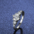 1CT D Color Moissanite Rings for Women Sparkling Diamond Engagement Wedding jewelry with GRA 925 Sliver Plated 18k Ring
