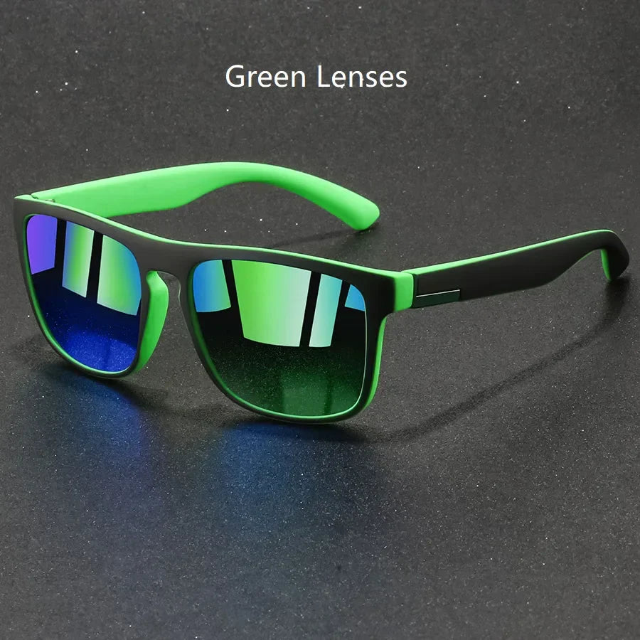 4PCS Fashion Vintage Square Sunglasses Men Women Fishing Driving Man Luxury Brand Designer Sun Glasses Anti-Glare Retro Eyewear