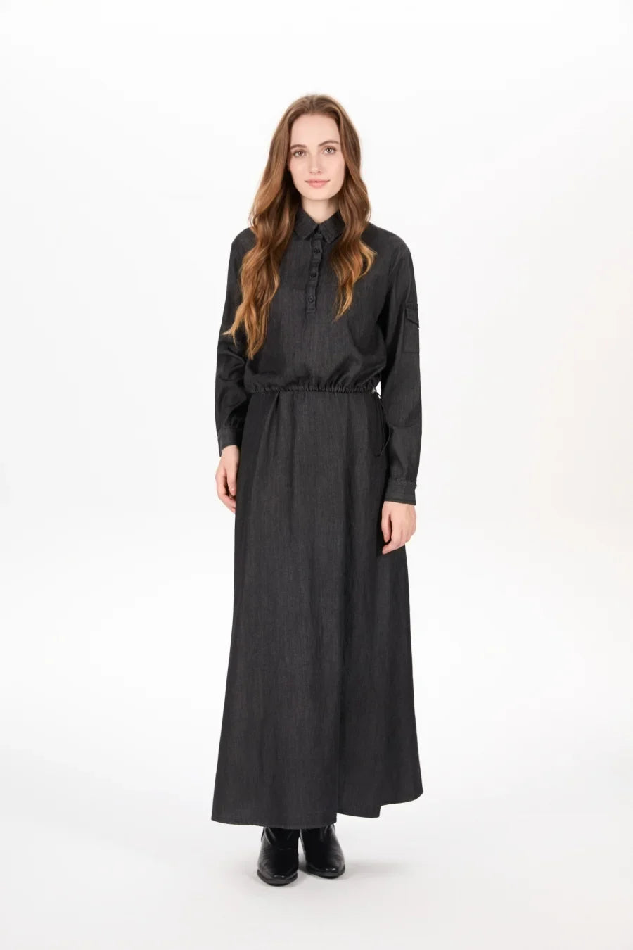 AW25 Denim set loose Shirt + slip dress Aline adjustable dress