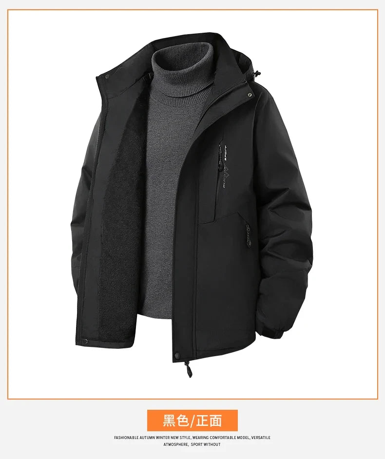 Large Size 8XL Winter Jacket Men Hooded Jumper Windbreaker Male Waterproof Windproof Warm Fleece Big Plus Thermal Outdoor Coat
