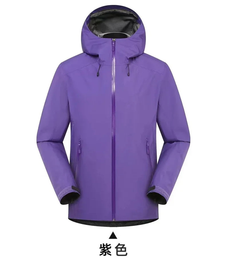 Beta Embroidery Logo Rain Jacket Sports Climbing Windproof Waterproof Three Layer Ski Camping Outdoor Mountain Unisex Coat