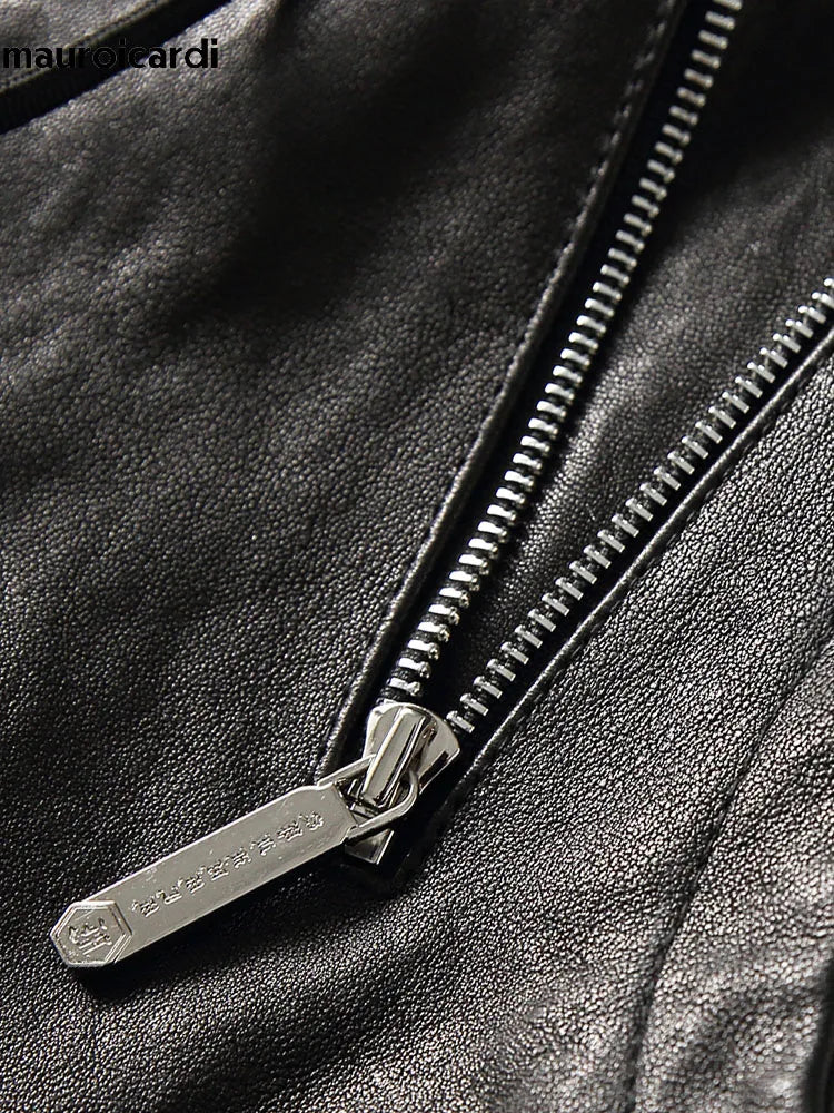Spring Autumn Luxury Elegant Cool Black Pu Leather Vest for Men with Hood Zipper Sleeveless Jacket Men Clothing 2023