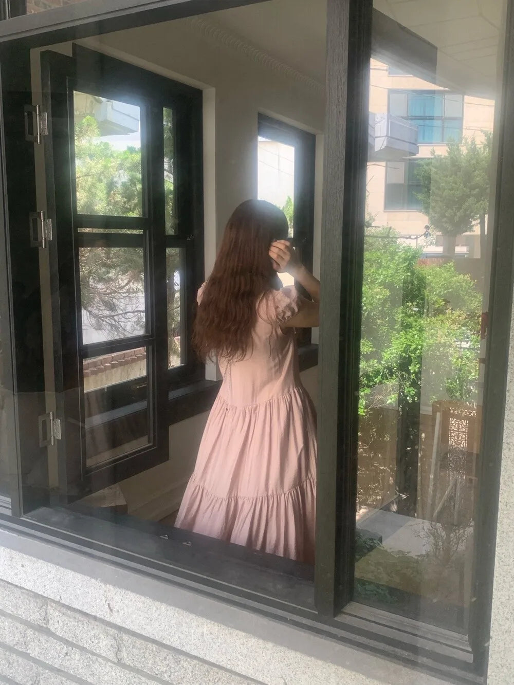 Spring 2025 Chic A-Line Dr Korean Sle Long Svel Women's Faionable Gown Ele Personali Commute Suitable Dr