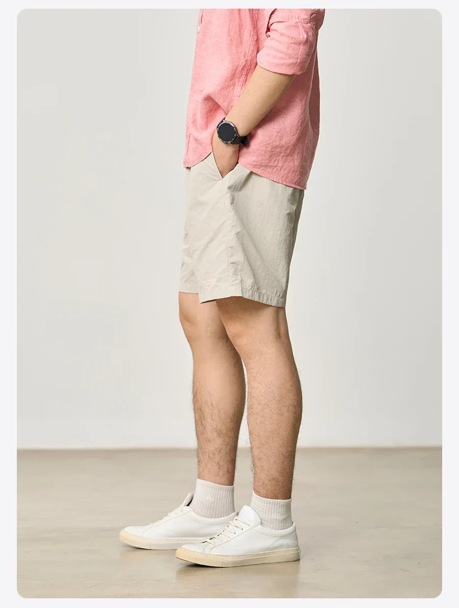 Quick Dry Nylon Shorts Loose Fit 130gsm Lightweight Summer Men's Essential Daily Wear Breathable Beach Shorts For Men