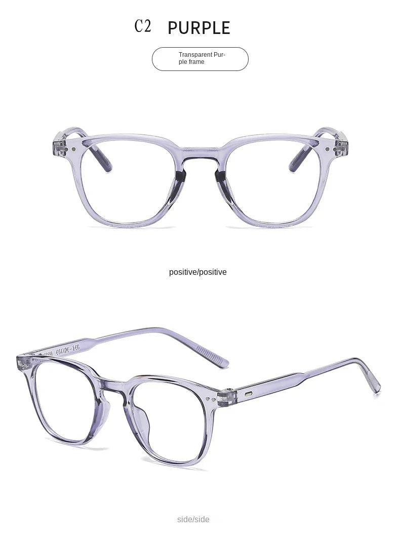 2024 New Fashion Y2K Style Glasses Frame Retro Square Glasses for Women Lady Decorative Eyeglasses Korean Powder Blusher Eyewear