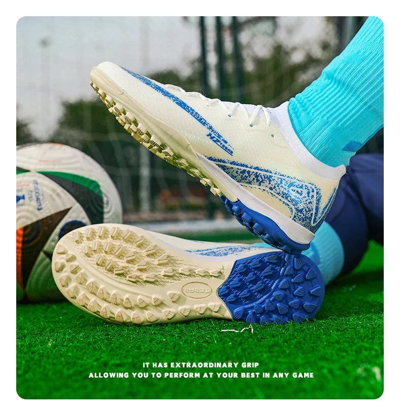 New Men Football Boots Ultralight Soccer Shoes Cleats Long Spikes Match Breathable Indoor Sneakers Training Drop Shipping