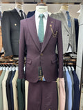 2026 Newest Men's Slim Fit Suits 3 Pieces Jacket Vest Pants Business Office Outfit One Button Tuxedo For Men Interview Wear