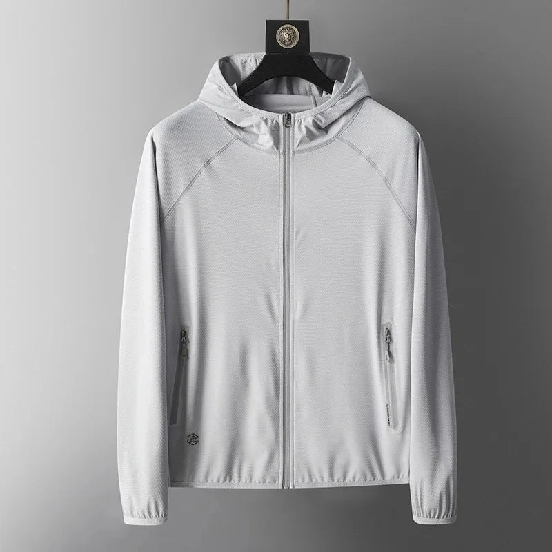 UPF50+ Summer UV Protection Hoodie Unisex Skin Coat Breathable Ice Silk Outdoor Sports Couple's Beach Street Lightweight Jacket