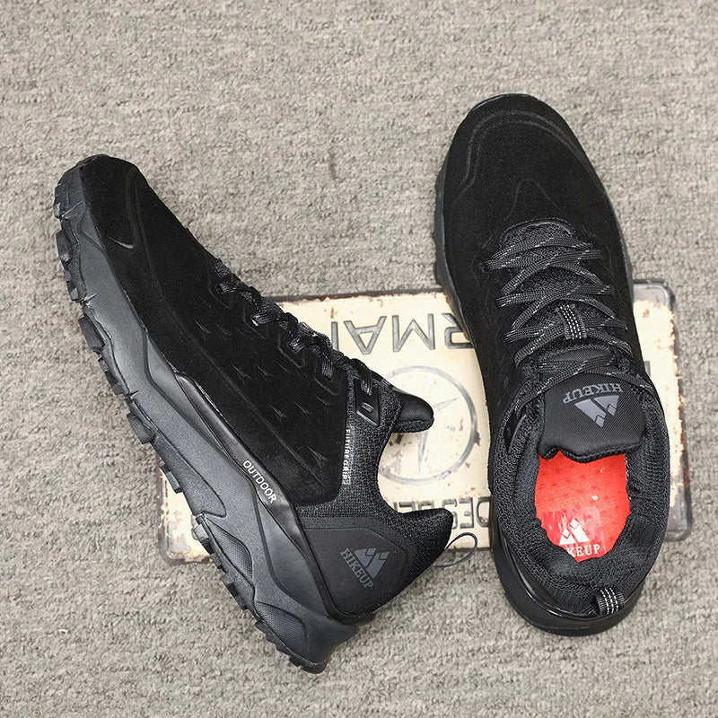 Hiking Shoes for Men Outdoor Sports Camping Hunting Walking Shoe Suede Genuine Leather Breathable Sneaker Non-slip